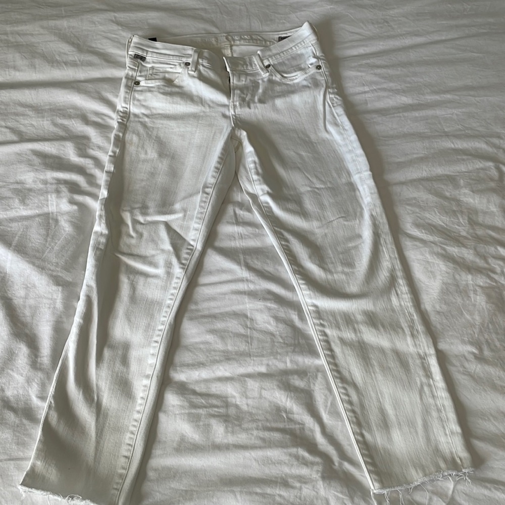 Citizens of humanity white skinny ankle cut jeans